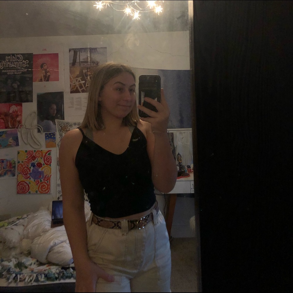 brandy melville black tank top